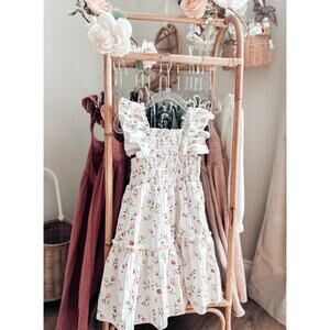 Where Roses Bloom Smocked Cottagecore Floral Twirl Dress 4/5